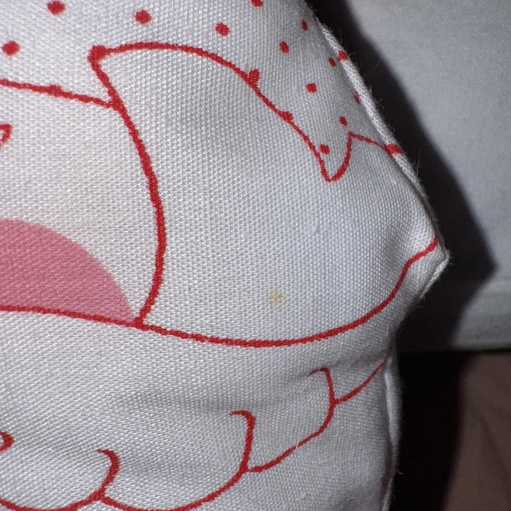 2 Vtg Fabric Handmade Stuffed Santa Pillows For Chair Or Shelf